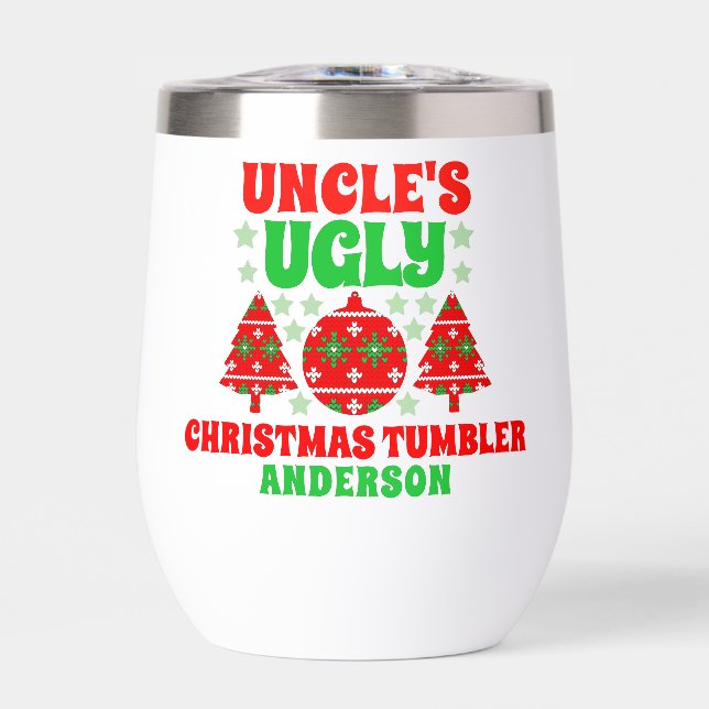 Suéter de Navidades feos del tío personalizado (Frente)