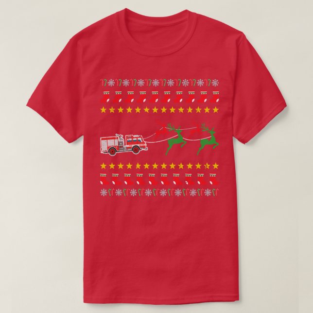 Suéter de Navidades feos para bomberos (Diseño del anverso)
