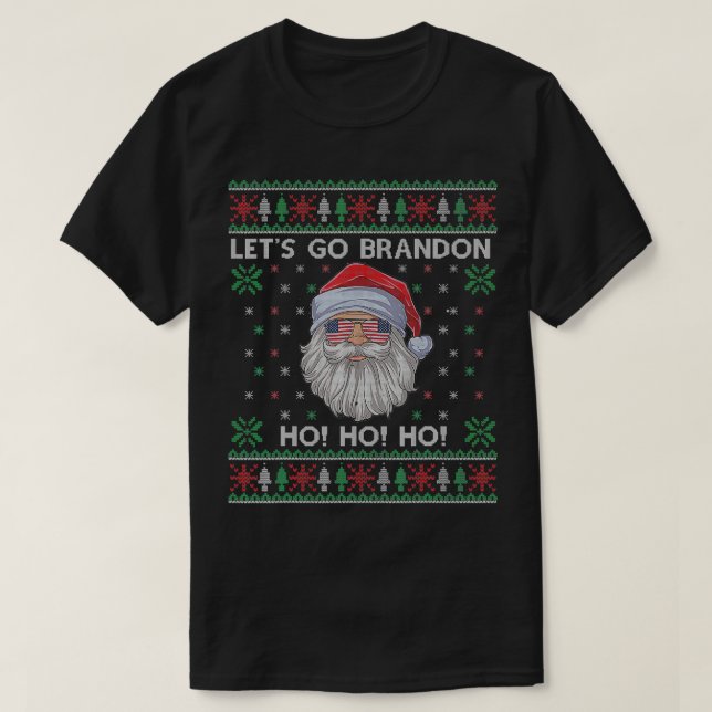 Suéter de Navidades feos Vamos Santa Brandon Amer (Diseño del anverso)