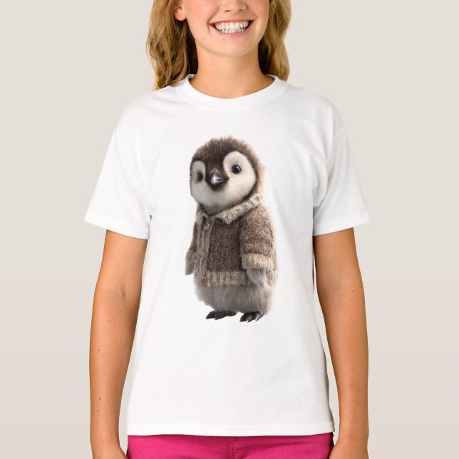 Suéter de pingüino pequeño elegante para niños (Anverso)