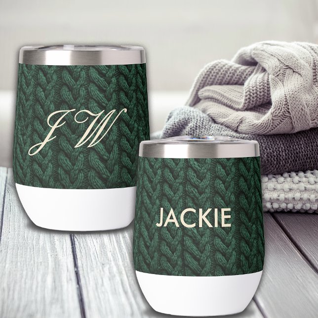 Suéter de punto falso con nombre y monograma perso (Subido por el creador)