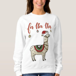 Suéter del navidad de la llama del Fa Lla Lla