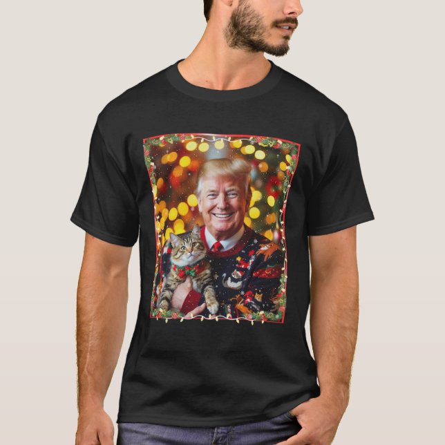 Suéter divertido de Navidad de Trump para amantes  (Anverso)