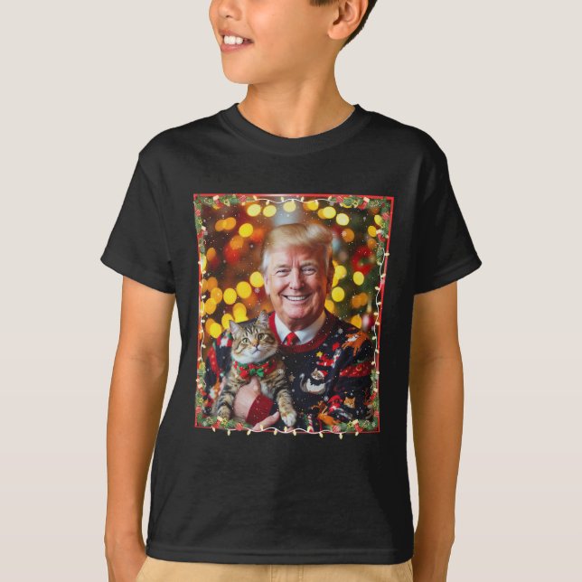 Suéter divertido de Navidad de Trump para amantes  (Anverso)