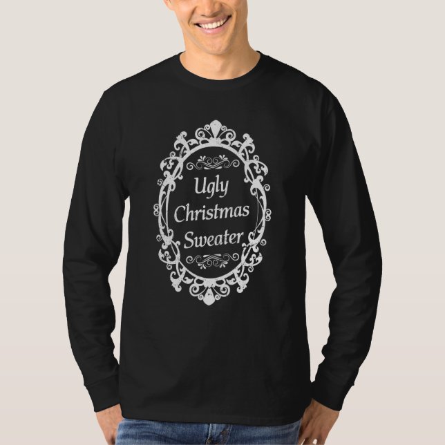 Suéter divertido y feo de Navidad con gráfico de e (Anverso)
