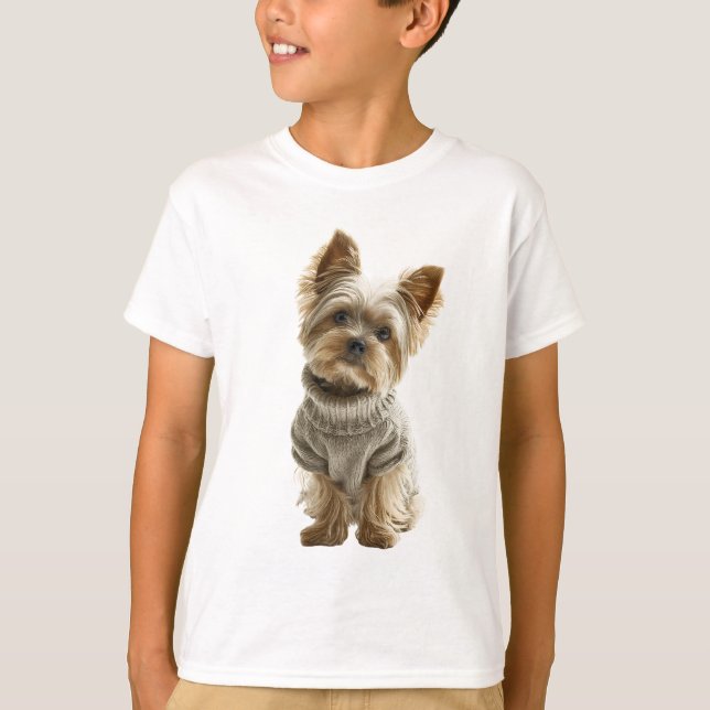 Suéter Elegante Yorkshire Terrier Niños (Anverso)