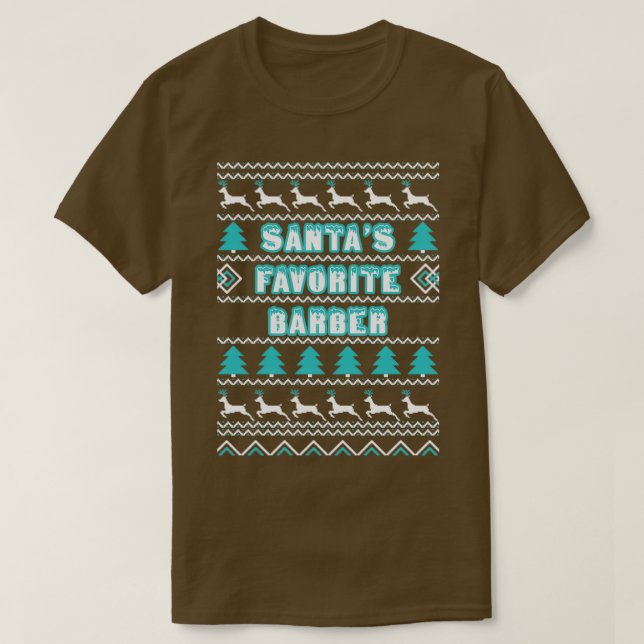 Suéter favorito de Navidades barbero y feo (Diseño del anverso)