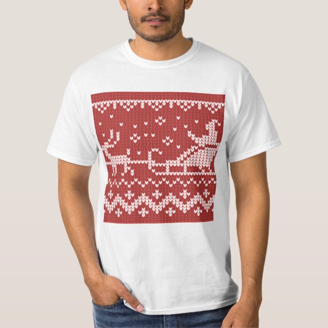 Suéter fea Santa Claus trineo y renos (Anverso)