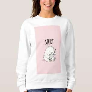 Suéter femenino de oso de estudio   suéter femenin