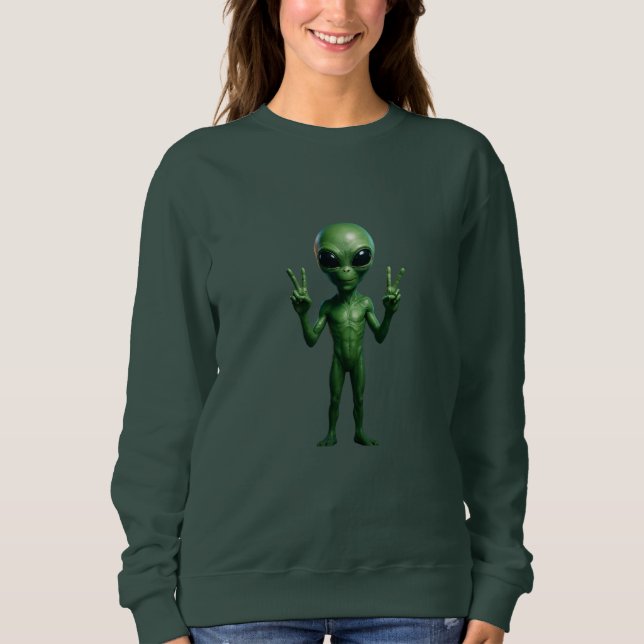 SUÉTER FEMININA Extraterrestre futurista (Anverso)