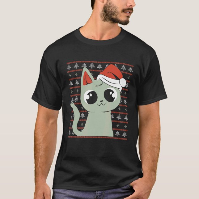 Suéter Feo Amante de Gatos Gato con un Sombrero de (Anverso)