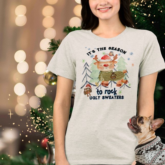 Suéter Feo Ciervo Adorable (Ugly Sweater Cute Deer )