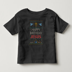 Suéter feo de Jesús Chrismas del feliz cumpleaños