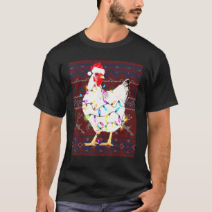 Suéter Feo de luces de Navidad de pollo Amor de po