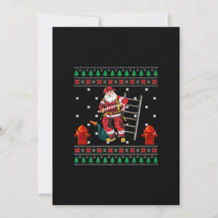 Suéter feo de Navidad de bombero Navidad niños niñ