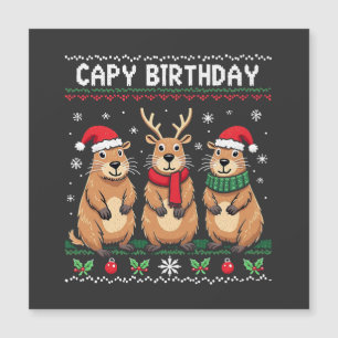Suéter feo de Navidad de cumpleaños Capy Capybara