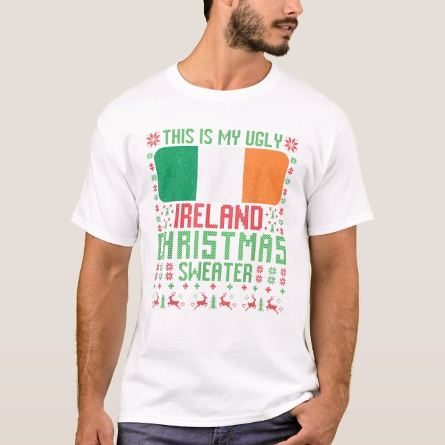Suéter feo de Navidad de Irlanda (Anverso)