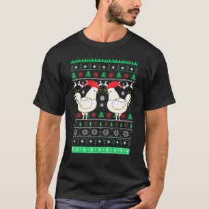 Suéter feo de Navidad de pollo Amante de pollo Fes