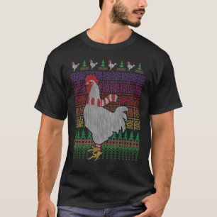 Suéter feo de Navidad de pollo Avicultura Granjero