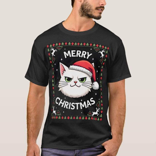 Suéter feo de Navidad del gato Smudge  (1) (Anverso)