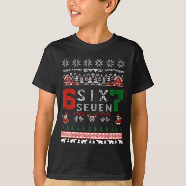 Suéter feo de Navidad del meme 67 Six Seven para n (Anverso)