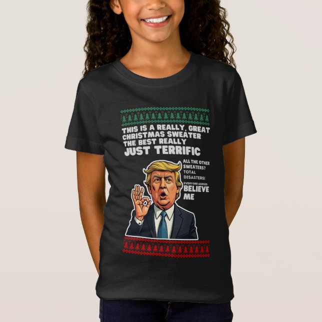 Suéter feo de Navidad divertido parodia de Donald  (Anverso)