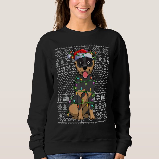 Suéter feo de Navidad estilo perro boyero australi (Anverso)