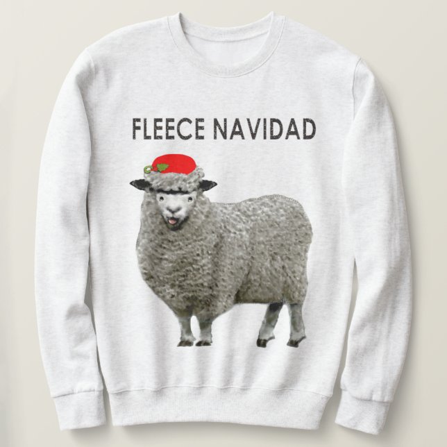 Suéter feo de Navidad oveja (Anverso del diseño)
