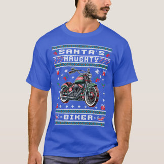 Suéter feo de Navidad para motociclista travieso