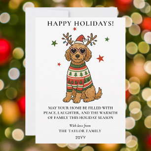 Suéter Feo de Navidad para Perro Goldendoodle