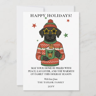 Suéter Feo de Navidad para Perro Labrador Negro