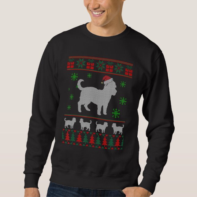Suéter feo de Navidad para perro Morkie (Anverso)