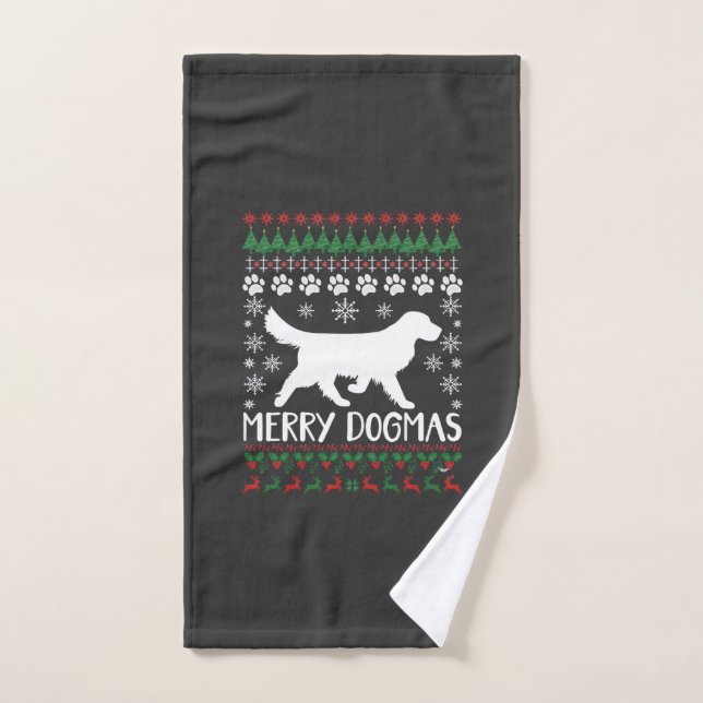 Suéter Feo De Navidad Perro Copo De Nieve Dogmas A (Toalla de mano)