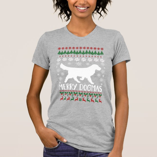 Suéter Feo De Navidad Perro Copos De Nieve Dogmas  (Anverso)