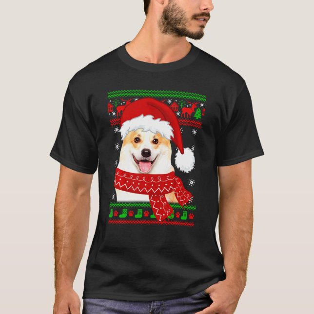Suéter Feo de Perro Corgi Navidad Amante de Perros (Anverso)