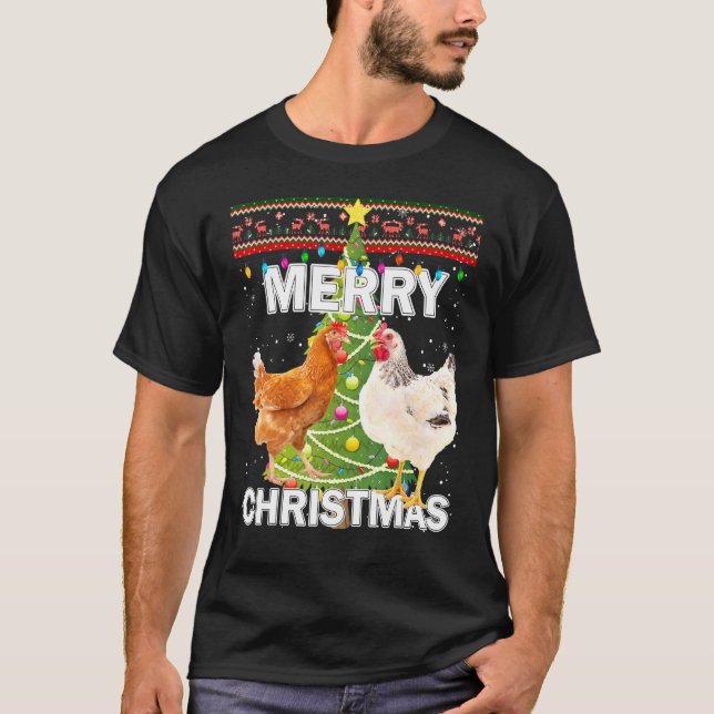 Suéter Feo de Pollo de Navidad Feliz Navidad Chi (Anverso)