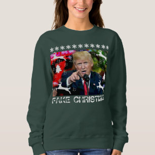 Suéter feo del navidad de Donald Trump del navida