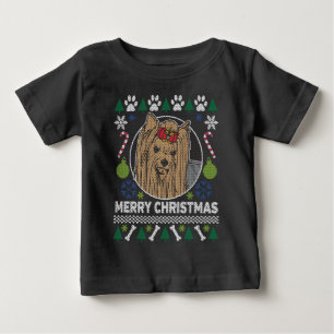 Suéter feo del navidad de la raza del perro de