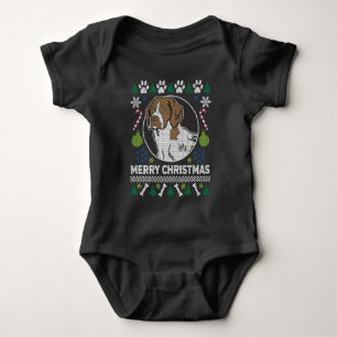 Suéter feo del navidad de la raza del perro del