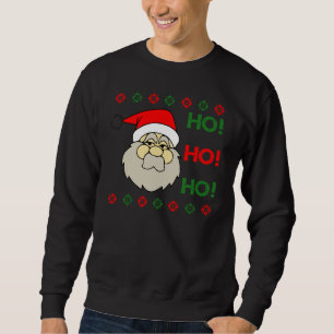 Suéter feo del navidad de Papá Noel Ho Ho Ho