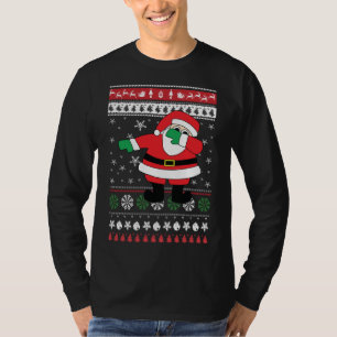 Suéter feo del navidad de Santa que frota