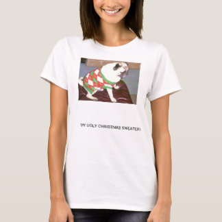 Suéter feo del navidad del barro amasado