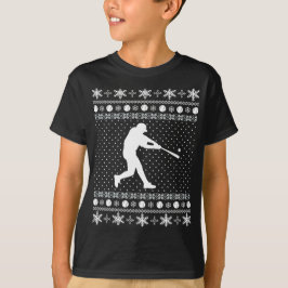 Suéter feo del navidad del béisbol
