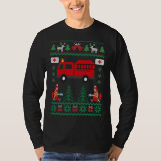 Suéter feo del navidad del bombero