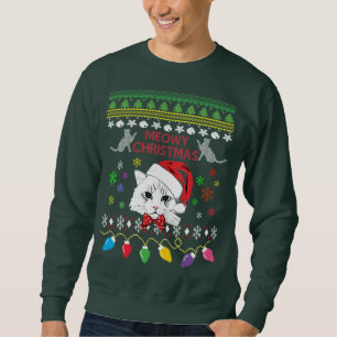 Suéter feo del navidad del gato