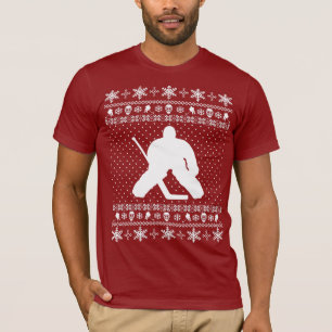 Suéter feo del navidad del hockey