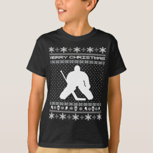 Suéter feo del navidad del hockey
