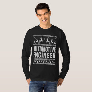 Suéter feo del navidad del ingeniero automotriz