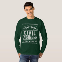 Suéter feo del navidad del ingeniero civil