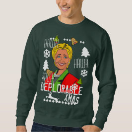 Suéter feo deplorable del navidad de Hillary